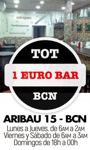 tot 1 Euro bar<br>Barcelona, Spanien