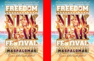 Freedom Festival New Years Party<br>Playa del Ingles, Spanien